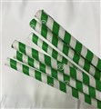 STRAW PAPER GREEN WHITE STRIPE REGULAR  BIO STRAW PK 250 CTN 2500
