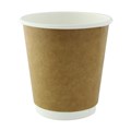 8OZ SHORT KRAFT D WALL CUP SLV 25 CTN 500
