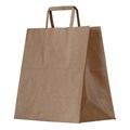 LARGE KRAFT BAG WITH FLAT PAPER HANDLE EA CTN 150