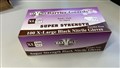 NITRILE GLOVES BLACK X LARGE SUPER STRENGTH PK 100 CTN 1000