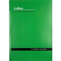 COLLINS A24 SERIES ANALYSIS BOOK 12 MONEY COLUMN FEINT RULED STAPLED 24 LEAF A4 GREEN