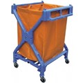 CLEANLINK SCISSOR TROLLEY WITH BAG YELLOWBLUE