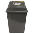 CLEANLINK RUBBISH BIN WITH SWING LID 40 LITRE GREY