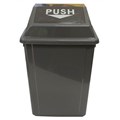 CLEANLINK RUBBISH BIN WITH SWING LID 60 LITRE GREY