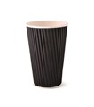 16OZ BLACK RIPPLE CUP SLV 25 CTN 500