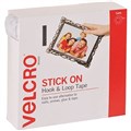 VELCRO BRAND   STICKON HOOK AND LOOP TAPE 20MM X 5M WHITE