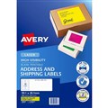 AVERY 35947 L7163FY HIGH VISIBILITY SHIPPING LABEL LASER 14UP FLUORO YELLOW PACK 25