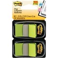 POSTIT 680BG2 FLAGS BRIGHT GREEN TWIN PACK 100