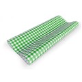 GINGHAM GREASEPROOF 14 CUT GREEN PK200