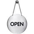 DURABLE PICTOGRAM SIGN OPENCLOSED WITH CHAIN 130MM STAINLESS STEEL