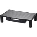 INITIATIVE EXTRA WIDE MONITOR STAND WITH DRAWER BLACK