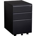INITIATIVE MOBILE PEDESTAL 3DRAWER LOCKABLE 400 X 520 X 620MM BLACK