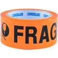 CUMBERLAND PRINTED TAPE FRAGILE 48MM X 66M ORANGE PACK 6