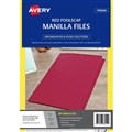 AVERY 88212 MANILLA FOLDER FOOLSCAP RED PACK 20