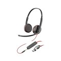 HP POLY BLACKWIRE 3225 STEREO USB C HEADSET 35MM PLUG  USBC A ADAPTER BLACK