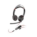 HP POLY BLACKWIRE 5220 STEREO USB C HEADSET 35MM PLUG  USBCA ADAPTER BLACK