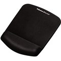 FELLOWES MOUSE PAD WITH WRIST REST PLUSH TOUCH MICROBAN MEMORY FOAM LYCRA BLACK