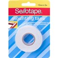 SELLOTAPE PERMANENT DOUBLE SIDED FOAM MOUNTING TAPE 12MM X 2M