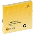 MARBIG REPOSITIONAL NOTES 100 SHEET 75 X 75MM YELLOW PACK 12