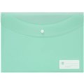 MARBIG DOCULOPE WALLET BUTTON CLOSURE PP A4 PASTEL GREEN
