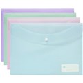 MARBIG DOCULOPE WALLET BUTTON CLOSURE A4 PASTEL ASSORTED