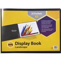 MARBIG DISPLAY BOOK NONREFILABLE LANDSCAPE 20 POCKET A3 BLACK
