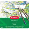 DERWENT ACADEMY WATERCOLOUR PENCILS ASSORTED TIN 24