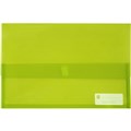 MARBIG POLYPICK DOCUMENT WALLET FOOLSCAP TRANSLUCENT LIME