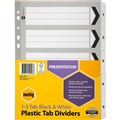 MARBIG DIVIDER MANILLA 5TAB A4 BLACKWHITE