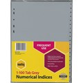 MARBIG INDEX DIVIDER PP 1100 TAB A4 GREY