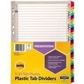 MARBIG DIVIDER REINFORCED MANILLA 31TAB A4 FLUORO ASSORTED