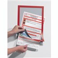 DURABLE DURAFRAME SIGN HOLDER SELFADHESIVE BACK A4 RED PACK 1