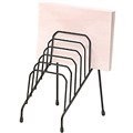 MARBIG STEP FILE WIRE ORGANISER RACK 6 SLOT SMALL BLACK