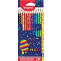 MAPED 862204 PIXEL PARTY PENCIL COLOUR PACK 12