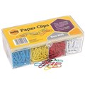 MARBIG COLOURED PAPER CLIP LARGE 33MM ASSORTED BOX 800