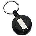 REXEL RETRACTABLE KEY HOLDER MINI WITH KEYRING AND CORD BLACK