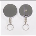REXEL ID RETRACTABLE METAL KEY HOLDER REEL STEEL CABLE BLACK