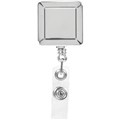 REXEL ID HEAVY RETRACTABLE ID CARD HOLDER REEL CHROME