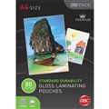 GBC LAMINATING POUCH 80 MICRON A4 CLEAR PACK 200