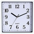 CARVEN WALL CLOCK SQUARE 250MM WHITE FRAME