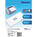 UNISTAT 38936 MULTIPURPOSE LABEL 20UP 98 X 254MM WHITE PACK 100