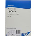 INITIATIVE MULTIPURPOSE LABELS 4UP 65GSM 991 X 139MM PACK 100