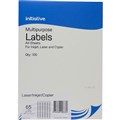 INITIATIVE MULTIPURPOSE LABELS 65UP 65GSM 381 X 212MM PACK 100