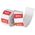 AVERY 937338 REMOVABLE DAY LABEL WEDNESDAY 40 X 40MM REDWHITE BOX 500