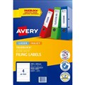 AVERY 959035 L7171 TRUEBLOCK FILING LABELS LASERINKJET 4UP WHITE PACK 25