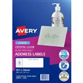 AVERY 958068 L7562 CRYSTAL CLEAR ADDRESS LABEL LASER CLEAR 16UP PACK 10