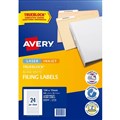 AVERY 959058 L7170 TRUEBLOCK FILING LABELS LASERINKJET 24UP WHITE PACK 25