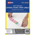 AVERY 959095 L7174 LATERAL FILING STRIP LABELS LASER 220 X 42MM WHITE BOX 400