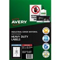 AVERY 959208 REMOVABLE HEAVYDUTY LABELS 991 X 423MM WHITE PACK 20
