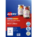 AVERY 980003 L7118 BLANK PRINTABLE LABELS ARCHED LASERINKJET 9UP LINEN TEXTURED WHITE PACK 10